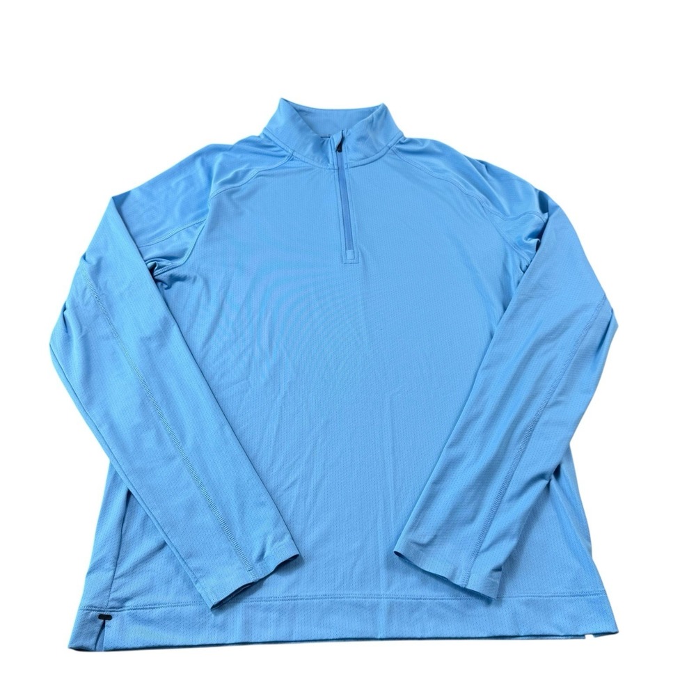 Rhone Blue Breathable Athletic 1/2 Zip Pullover Men's Size Large